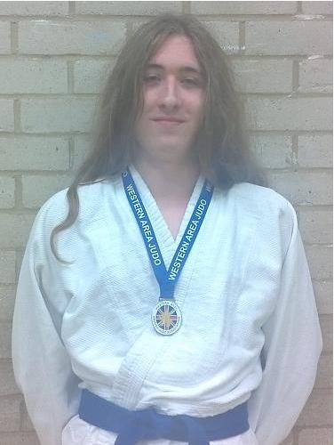 Evan with his gold medal photo